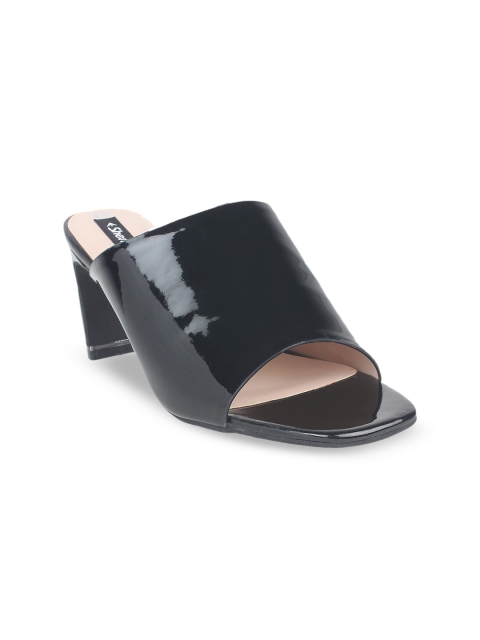 

Sherrif Shoes Black Block Heeled Mules