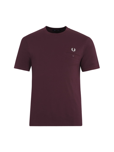 

Fred Perry Men Burgundy Solid T-shirt