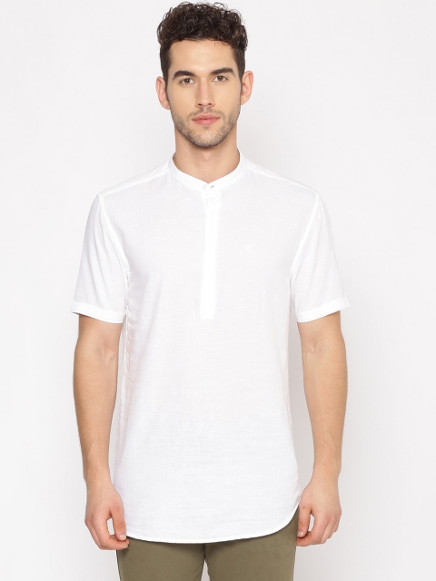 

SHOWOFF Men White Chikankari Kurta