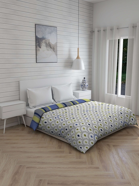 

Layers White & Grey Geometric AC Room 120 GSM Double Bed Comforter