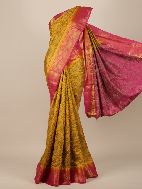 

Pothys Mustard Zari Jute Silk Saree
