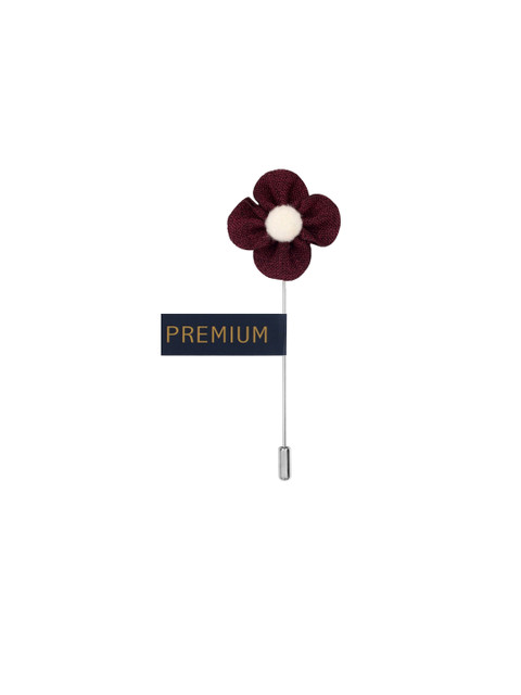 

PELUCHE Unisex Purple & White The Four Petal Classic Flower Lapel Pin