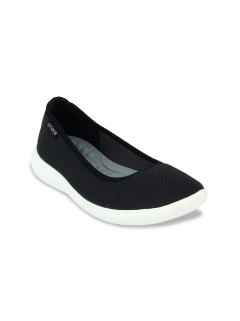 

Crocs Women Black Woven Design Slip-On Sneakers