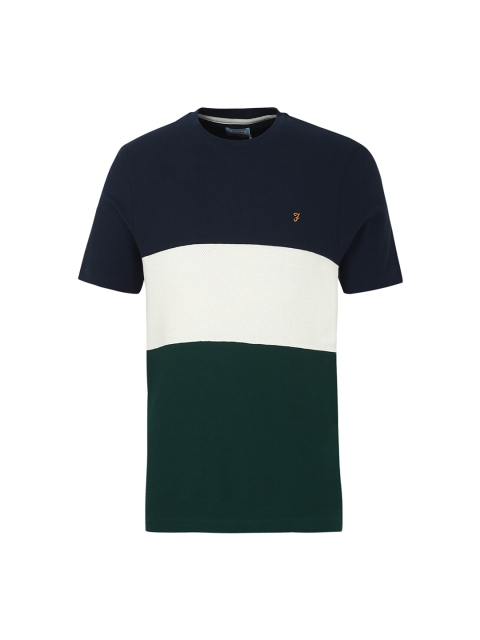 

Farah Men Green NA Colourblocked V-Neck T-shirt NA