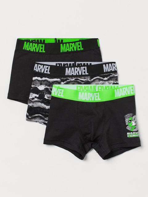

H&M Boys Black 3-Pack Printed Boxer Shorts