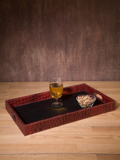 

IMUR Tan Brown Textured Serving Tray