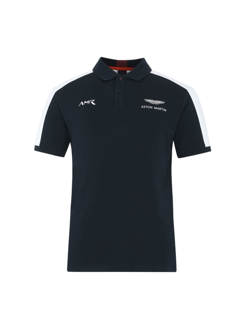 

HACKETT LONDON Menvy Blue Polo Collar Applique T-shirt, Navy blue