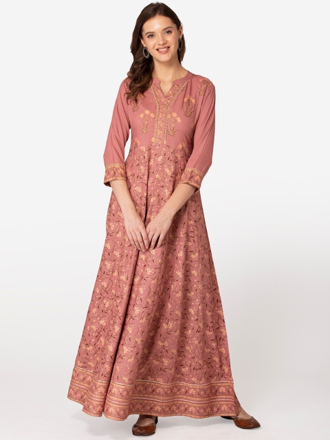 

TARA-C-TARA Pink Floral Maxi Dress