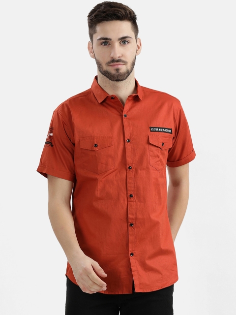 

V2 Value & Variety Men Orange Slim Fit Casual Shirt