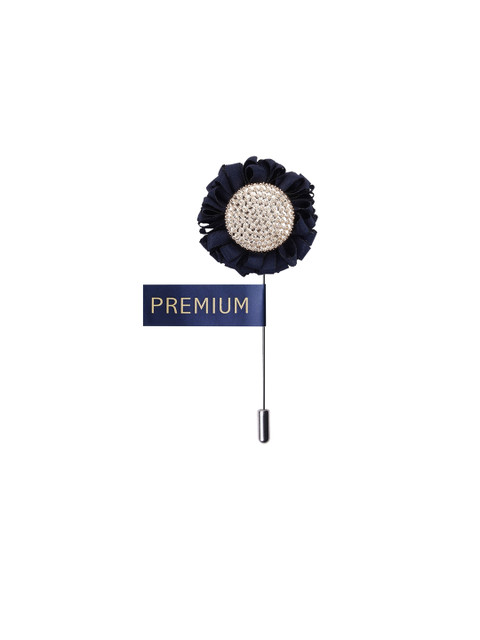 

PELUCHE Blue Velvet Sun Flower Brooch Lapel Pin