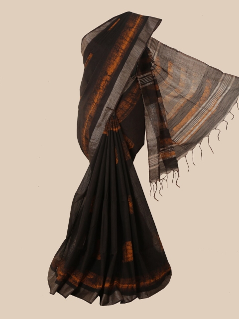 

Pothys Brown & Orange Jute Cotton Saree