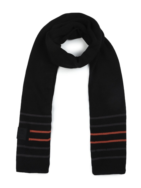 HACKETT LONDON Men Black & Grey Scarf