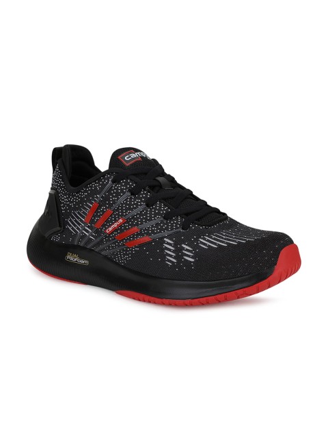 

Campus Men Black Mesh Running Shoes