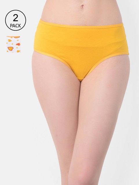 

Clovia Women Pack Of 2 Printed Hipster Briefs, White
