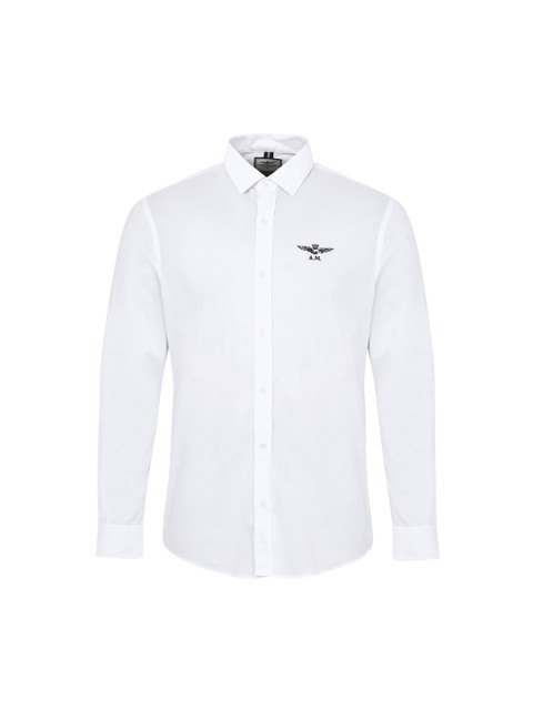 

Aeronautica Militare Men White Slim Fit Casual Shirt