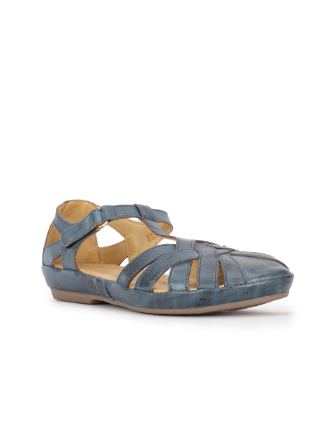 

Hush Puppies Women Blue Open Toe Flats