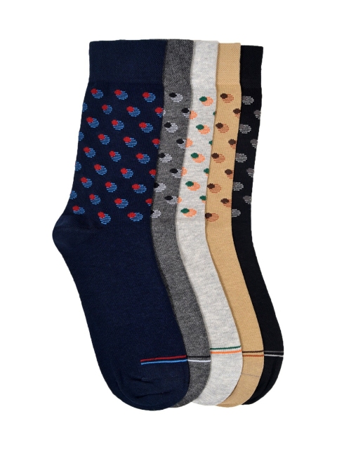

VINENZIA Men Pack Of 5 Assorted Cotton Above Ankle-Length Socks