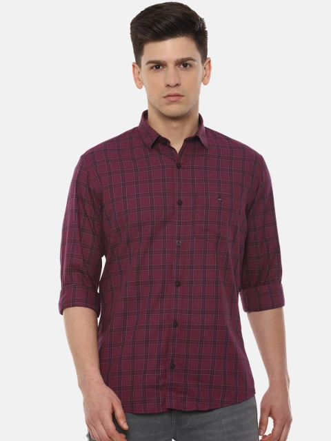 

Louis Philippe Sport Men Maroon Slim Fit Checked Casual Shirt