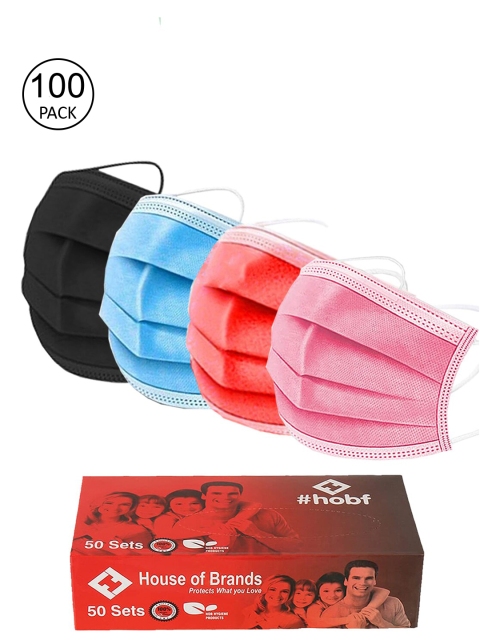 

Swiss Design Pack of 100 3ply Mask, Multi