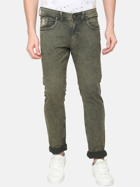 

Oxemberg Men Olive Olive Slim Fit Jeans