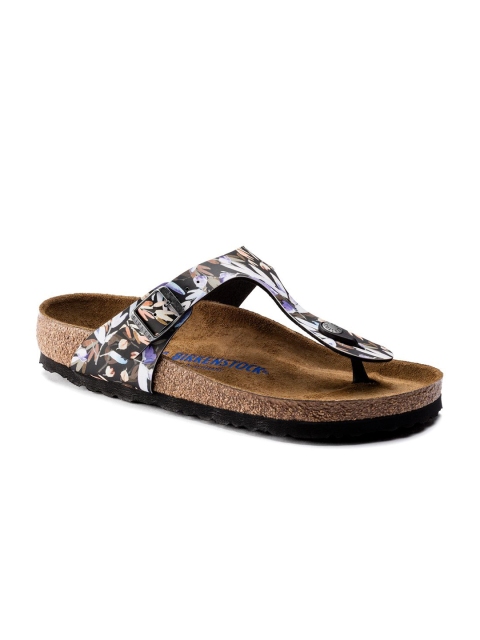 

Birkenstock Women Gizeh Soft Footbed Black Regular Slide Sandals