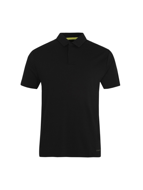 

HACKETT LONDON Men Black Polo Collar T-shirt
