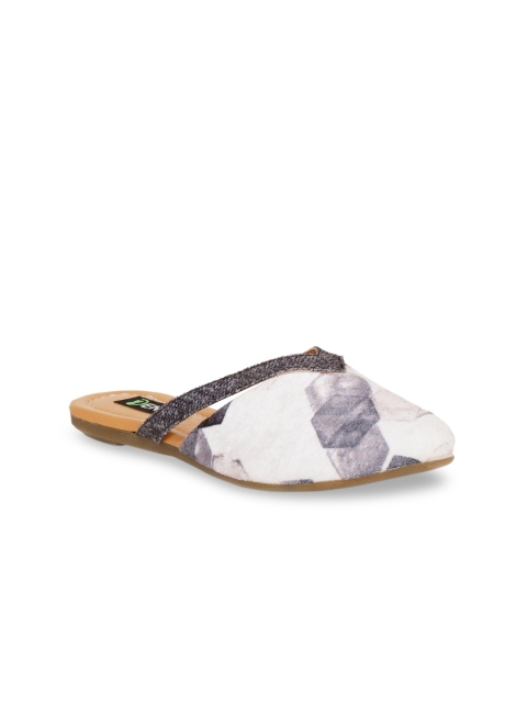 

Denill Women Grey Colourblocked Open Toe Flats