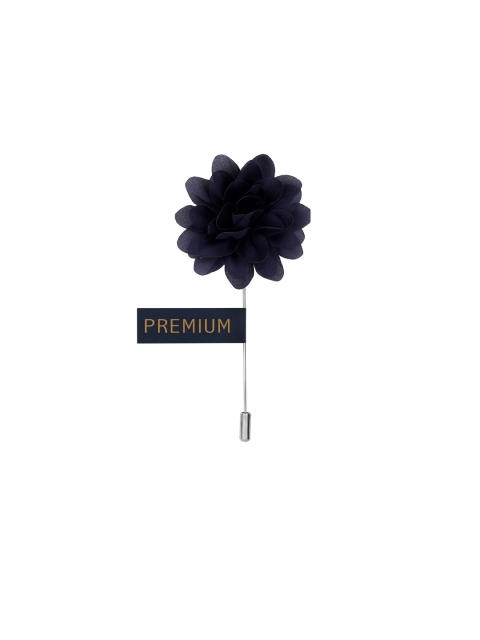 

PELUCHE Men Navy Blue & Silver-Toned Brooch Lapel Pin