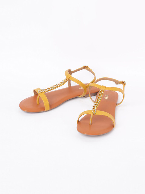 

Ginger by Lifestyle Women Mustard Yellow Open Toe Flats