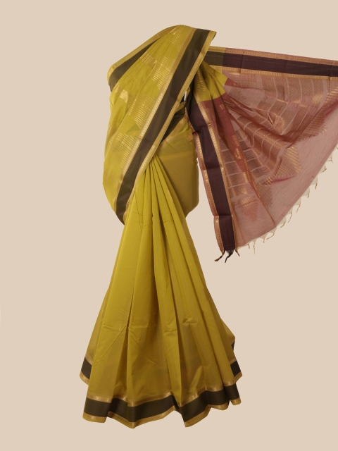 

Pothys Green Woven Design Silk Cotton Saree