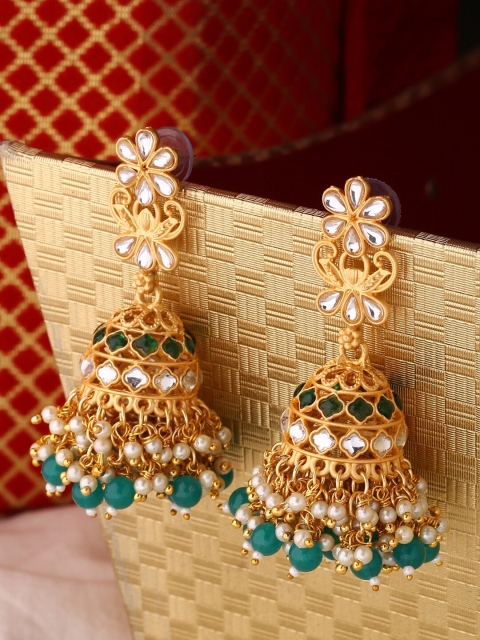 

Shoshaa Gold Contemporary Jhumkas Earrings