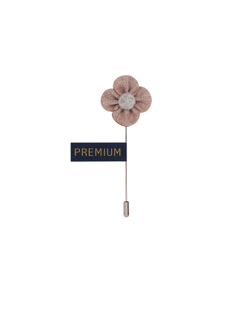 

PELUCHE Khaki Four Petal Classic Brooch Lapel Pin