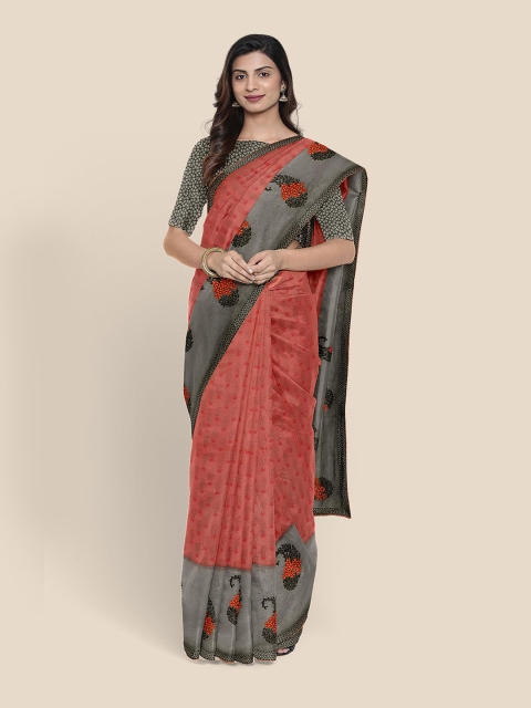 

Kalamandir Red Woven Design Supernet Saree