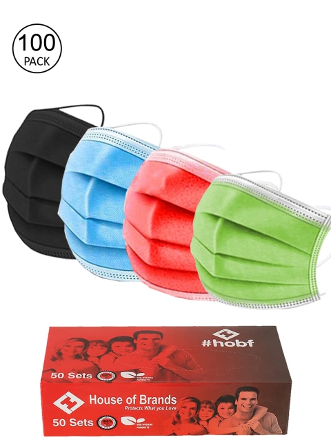 

Swiss Design Pack of 100 3ply Mask, Multi