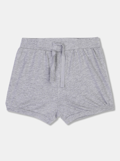 

GAP Girls Grey Melange Mid-Rise Regular Shorts