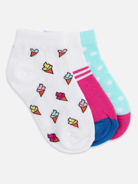 

Pantaloons Junior Girls Pack Of 3 Assorted Ankle-Length Socks