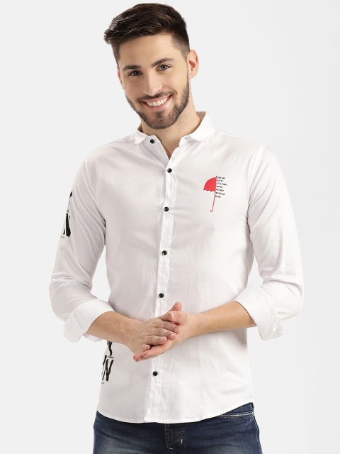 

V2 Value & Variety Men White Slim Fit Solid Casual Shirt