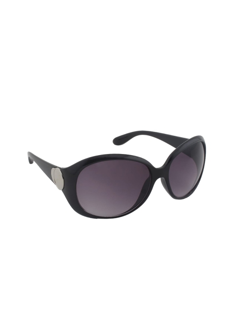 

Olvin Women Grey Lens & Black Oval Sunglasses with UV Protected Lens