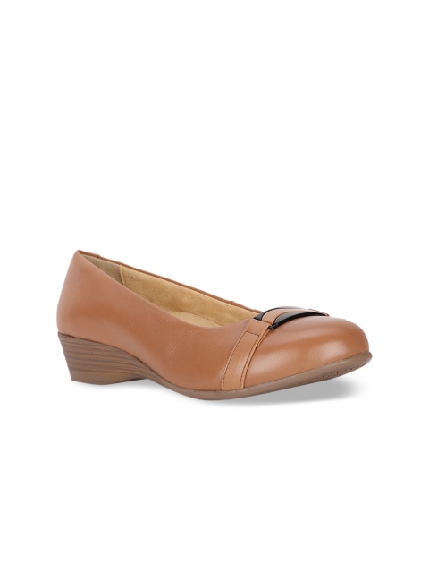

Hush Puppies Women Tan Colourblocked Ballerinas Flats