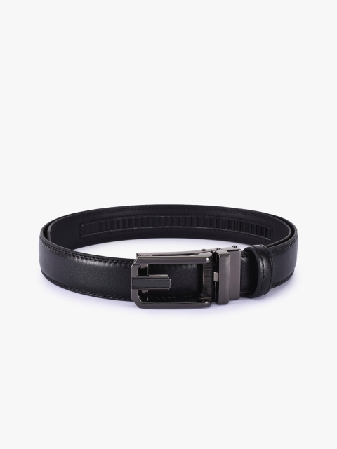 

BuckleUp Men Black Solid Belt