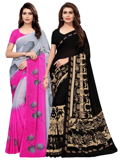 

KALINI Multicoloured Set of 2 Saree, Multi