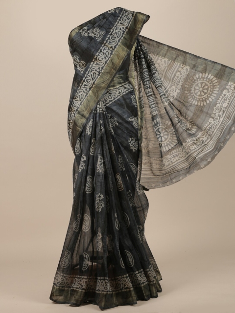 

Pothys Black Floral Saree