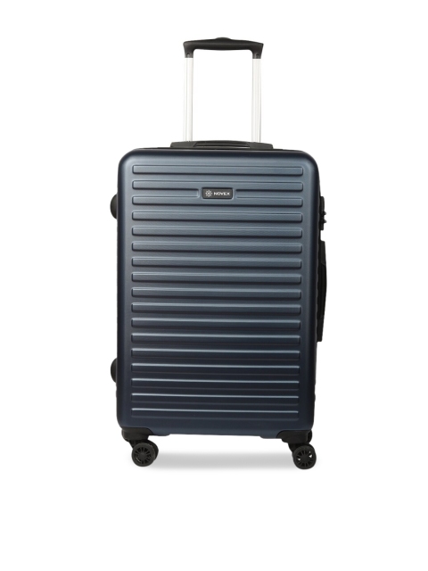 

NOVEX Adults Blue Textured Hard-Sided Large Trolley Suitcase
