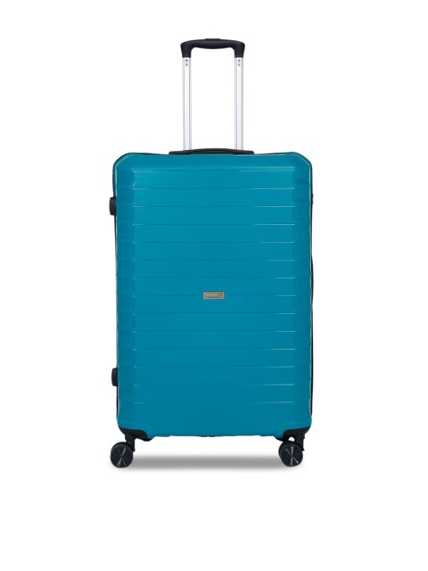 

Teakwood Leathers Blue Textured Hard Luggage Cabin Trolley Bag