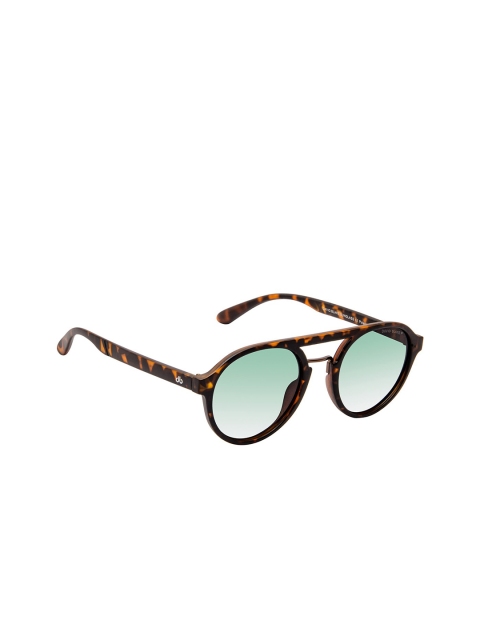 

David Blake Unisex Green Polarised and UV Protected Round Sunglasses NP-SGDB1999, Brown