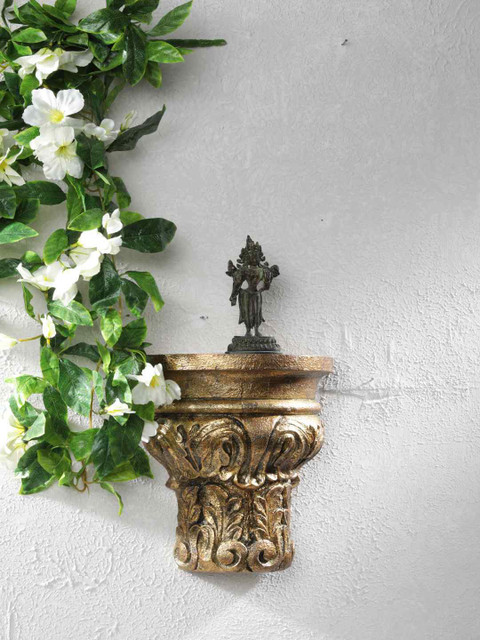 

Amoliconcepts Antique Finish Tara Devi in Brass Wall Decor, Black