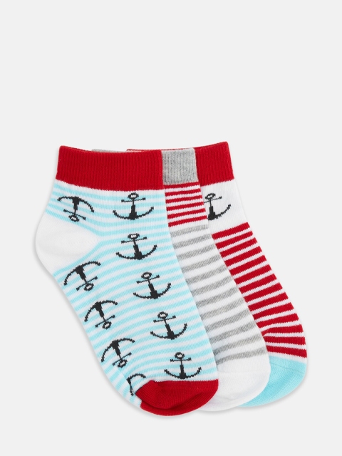 

Pantaloons Junior Boys Pack Of 3 Assorted Ankle-Length Socks