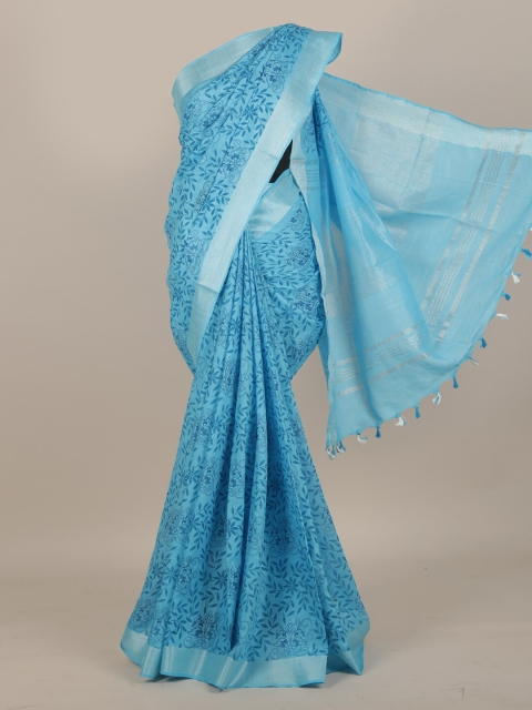 

Pothys Blue Floral Saree