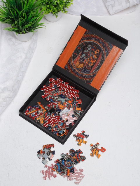 

Fabindia Paper Inaaya Printed Puzzles Madhubani 63pcs Boardgame, Multi