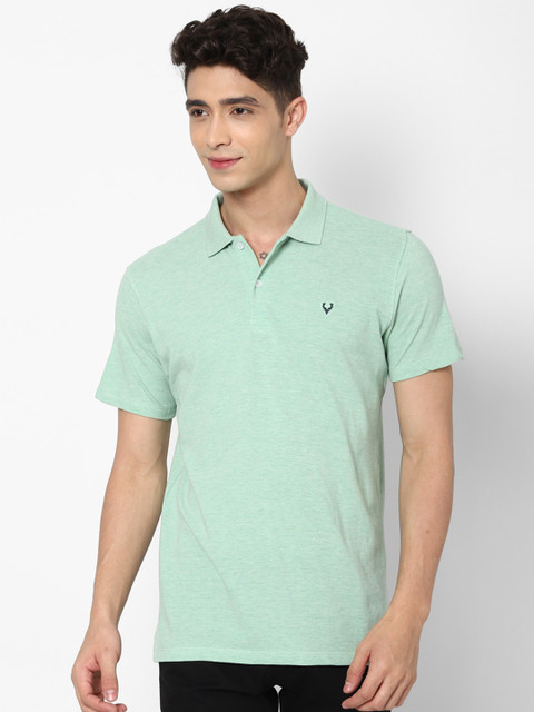 

Allen Solly Men Green Polo Collar Cotton Pure Cotton T-shirt